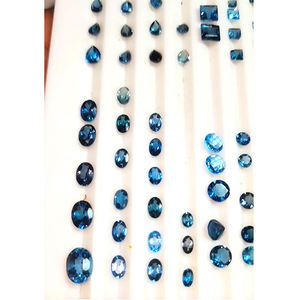 113 pièces naturel londres bleu topaze haute qualité pierre à facettes 5x3mm à 7x5mm ovale et marquise 64cts Lot pour bijoux US $176 - Product Image 1