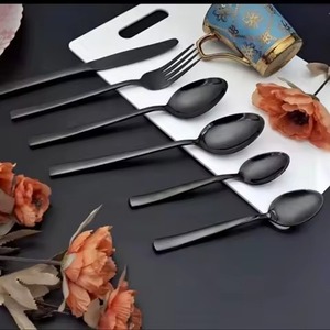 Ensemble de couverts en acier inoxydable, couverts de haute qualité, durables pour les événements formels, les repas et l'usage quotidien - Product Image 1