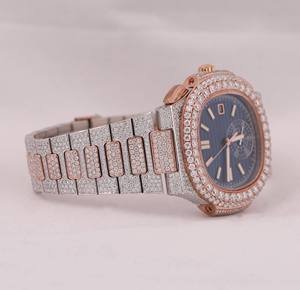 High Quality Classic Dial <b>Iced</b> Out Hiphop <b>Machine</b> VVS Diamond Fashion Quartz Glass Luxury Watch Bust Down, - Product Image 3