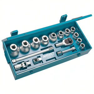 Hazet <b>12</b>-<b>Point</b> Metric Square Short (17 Pcs.) <b>Socket</b> <b>Set</b> 1'' Short - Product Image 2