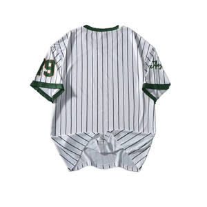 2025 superventas Unisex 220GSM gráfico sublimación manga corta cuello en V rayas fútbol americano Jersey transpirable de gran tamaño - Product Image 2