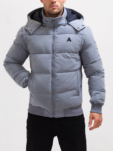 Chaqueta Acolchada Impermeable de Invierno con Cuello Alto para Hombre, Chaqueta de Burbujas Personalizada al por Mayor, Chaqueta Acolchada Personalizada para Hombre con Capucha Desmontable - Product Image 3