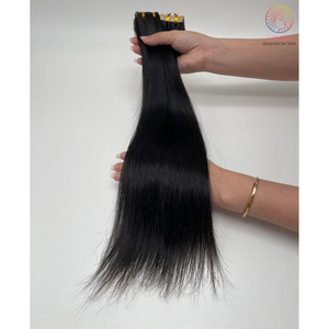 Extensiones de pelo de 16 pulgadas al por mayor doble cutícula alineada vietnamita 100% virgen natural recto suave y saludable - Product Image 1