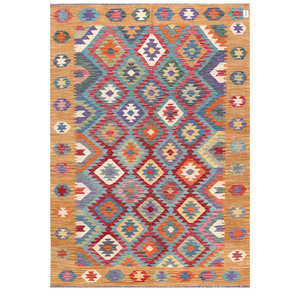 Tapis Kilim d'Afghanistan Maimana 247 X178 cm Pièce d'Art Décorative pour la Maison - Product Image 1