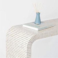 BEST-SELLER Table basse de style moderne et luxueux, design artisanal, esthétique, avec incrustations en os, tabourets de console, ottomanes, en MOP/MDF, pour la maison