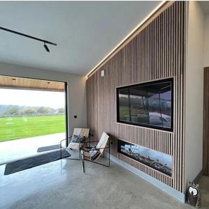 Paneles Acústicos Modernos de MDF de Alta Densidad con Chapa de Madera Natural, Diseño 3D Acanalado <span class=keywords><strong>para</strong></span> <span class=keywords><strong>Paredes</strong></span> de Apartamentos, Salas de Estar y Dormitorios - Product Image 5