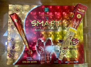 Smart Hot Sell <b>Henna</b> Cone Mehndi Instant Color <b>Henna</b> Paste 35g Hand Body Art Dark <b>Red</b> Black Marron Manufacturer Wholesale - Product Image 5