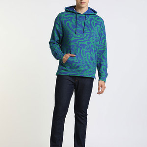 New Winter Arrival Factory-Made Men's XS White <b>Thick</b> <b>Fleece</b> Pullover with Hooded Zipper and String Screen Printed Logo - Product Image 4