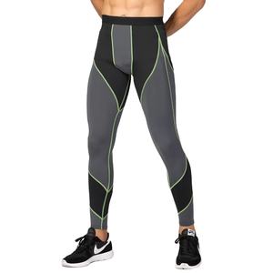 กางเกงเลกกิ้งออกกำลังกายผู้ชาย ยืดหยุ่นสูง แห้งเร็ว เหมาะสำหรับวิ่ง แข่งขัน ฝึกซ้อม โยคะ สีพื้นหลากสี - Product Image 3