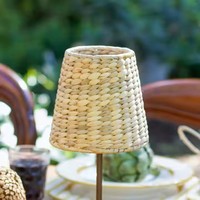 Lampes de table modernes minimalistes mi-siècle en rotin/bambou faites à la main de haute qualité, abat-jour festonnés, couleur et taille sur mesure pour salon