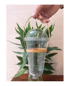 Material DE SEGURIDAD ecológico portavasos de bambú artesanía mango de taza de bambú cuerda de bambú para sostener la taza para llevar - Product Image 5