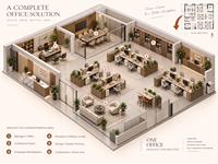 Poste de travail modulaire pour employés, table de bureau personnalisée pour personnel, idéale pour les espaces de travail ouverts