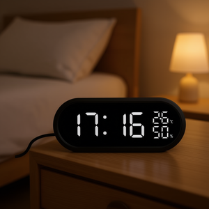 Reloj Despertador Inteligente Multifunción Táctil JUSTAMINUTE con Función de Repetición, Modelo Negro JE5110N Lowell - Product Image 3