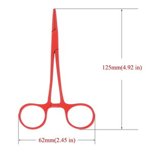 Pinzas hemostáticas de acero inoxidable, pinzas para el pelo de mascotas, Alicates de bloqueo de pesca, herramientas quirúrgicas, pinzas para mascotas con punta curva recta - Product Image 3