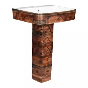 Cuvette de toilette en céramique monobloc de style européen, housse de siège souple à effet bois, réservoir dissimulé, sanitaires pour toilettes - Product Image 5