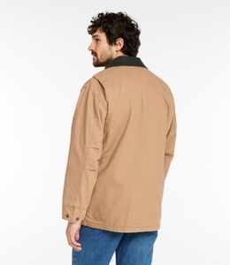 Men Canvas Work wear <b>Jacket</b> Heavy-Duty Cotton Canvas <b>Zip</b> <b>up</b> <b>Jacket</b> with Corduroy Collar Chest Pocket - Product Image 3