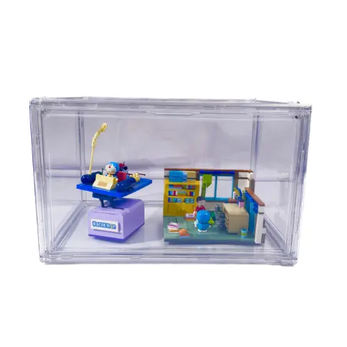 Elegante caja de acrílico para proteger el presente, coleccionables valiosos, vitrina transparente a prueba de polvo para Ideal para organizar