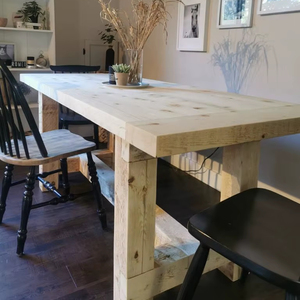 Màu vàng tuyết tùng bàn ăn bằng gỗ thanh lịch đồ nội thất nhà cho phòng ăn của bạn - Product Image 1