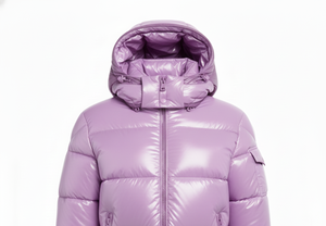 VARSITY SPORTS GEAR Lavender Custom Casual <b>Men's</b> Woolen Puffer <b>Jacket</b> <b>Lightweight</b> Hooded Zipper Breathable Eco-Friendly Winter - Product Image 3