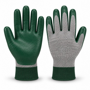 Durable Nitrile Coated <b>Gloves</b> 10mil Thick <b>Moisture</b>-Wicking Latex-Free Combining Abrasion Resistance Comfortable Movement - Product Image 5