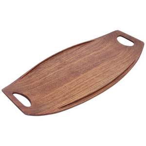 Plato DE SERVICIO DE MADERA vintage con asas hechas a mano Bandeja de diseño de lujo multifuncional para ocasiones de aniversario - Product Image 4