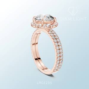 Fine jewelry rings piece Exclusive <b>white</b> <b>cushion</b> round cluster ring vs plus clarity f color igi certified custom made to order - Product Image 4