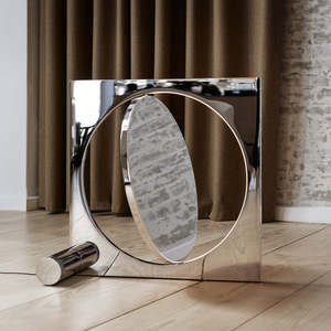 Moonsetter Modern <b>LED</b> Floor <b>Lamp</b> E27 Base Stainless Steel & Iron Body with Metal Shade for Living Room Home Decoration - Product Image 2