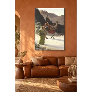 Fida Rudolph Ernst Voyage en chameau à travers un col désertique Impression sur toile - Product Image 5