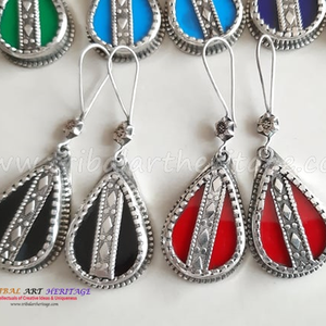 Handcrafted Kuchi German Silver <b>Earrings</b> Premium Tribal Afghan Jewelry Wholesale - Product Image 4