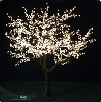 außenbereich IP65 wasserdicht weihnachten dekorative LED-gartenbeleuchtung rosa kirschblütenbaum künstlich beleuchteter baum