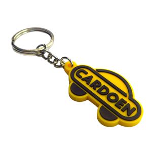Porte-clés de voiture personnalisé en caoutchouc PVC souple de conception promotionnelle - Product Image 1