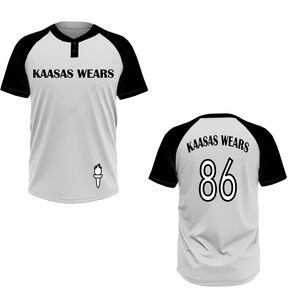 Camiseta de Béisbol Transpirable Hecha a Medida, Talla Grande, Impresión Digital Personalizada con Nombre del Equipo, 100% Poliéster, Cuello en V, Secado Rápido - Product Image 3