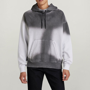 Custom Label Winter Acid <b>Washed</b> Men's Fleece Eco-Friendly Hoodie 100% Cotton Waterproof Windproof Zipper Design Distressed - Product Image 1