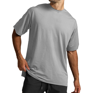 T-shirts en coton tricoté épais à col rond pour hommes, imprimés sur mesure, grandes tailles, manches courtes, haute qualité, respirants, écologiques, séchage rapide - Product Image 4