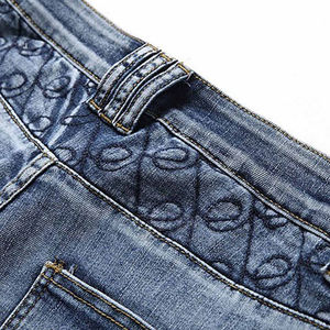 High Quality Jeans Manufacturer Printed Denim <b>Shorts</b> New Designs Custom Embroidered Jeans <b>Shorts</b> <b>Men's</b> Clothing Summer - Product Image 4