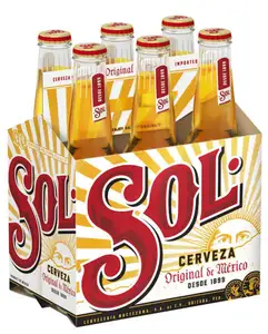 Il gusto leggero della birra Sol lo rende facile da bere.