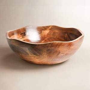 Cuenco de madera, una opción elegante para accesorios de fotografía culinaria que aumenta el atractivo visual en diversas plataformas de redes sociales. - Product Image 1