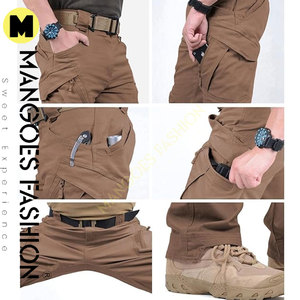 Pantalones Tácticos Marrones Transpirables de Alta Calidad al por Mayor con Cierre de Cremallera, Cintura Elástica, Lazos de Cinturón Anchos y Corduroy Triangular de Plástico - Product Image 3