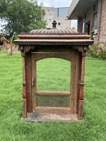 Antique Vintage indien en bois Mandir Home Decor Temple autel sanctuaire pour hindou pour cadeaux de pendaison de crémaillère/cadres de miroir