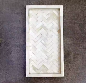 Bandeja de servicio de desayuno hecha a mano con incrustaciones de hueso estándar para el hogar, restaurante, bandeja de incrustaciones de hueso, vajilla de la mejor calidad, bandeja rodante - Product Image 6