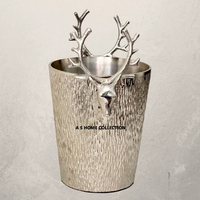 Seau à champagne en métal argenté style renne élégant, vente en gros pour bars et fêtes, directement de l'usine