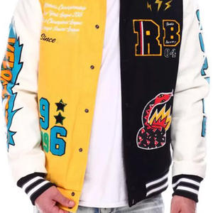 Vestes en laine de haute qualité avec patchs brodés et logos personnalisés Blousons bombardiers de baseball pour hommes et veste de baseball pour hommes - Product Image 6