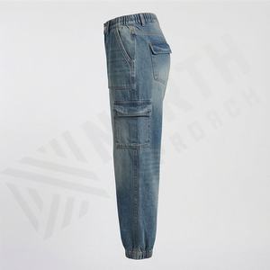 Pantalones Vaqueros Cargo de Cintura Alta para Mujer, Color Sólido, Transpirables, a la Moda, Jeans para Mujer, Precios al por Mayor, Calidad Premium, Pantalones Elegantes - Product Image 3