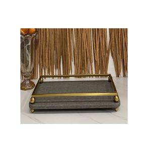 Bandeja de servicio de forma cuadrada más vendida con la bandeja de comida de chocolate de madera de la más alta calidad para accesorios de cocina - Product Image 5