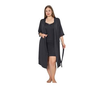 Conjunto de Pijama de Viscosa para Mujer, Camisón Capri, Túnica Corta, Ropa de Dormir Suave y Transpirable, Ropa de Casa Cómoda para Descansar - Product Image 6