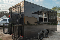 Camion de restauration entièrement équipé en aluminium et fibre de verre, chariot à hot-dogs, remorque alimentaire personnalisée, garantie de 2 ans, résistant à la rouille