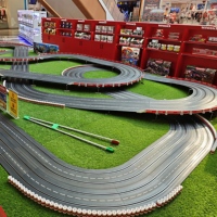 Dilespace Amusement Jeu de course haute vitesse pour deux joueurs, ensemble de piste de karting électrique durable et écologique, pour deux joueurs, usage intérieur