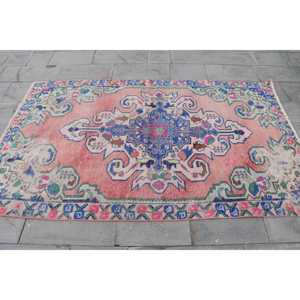 พรมวินเทจ, พรมตุรกีขนาด 4.4x7 ฟุต, พรมขนสัตว์สีชมพู - Product Image 4