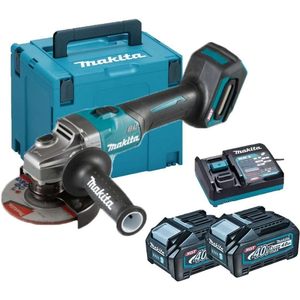 Amoladora Angular Inalámbrica de 40V Máx. y 4.0 Ah con 2 Baterías, Cargador, Disco de 125mm de Diámetro, Interruptores Deslizantes para Pulir - Para Bricolaje - Product Image 5