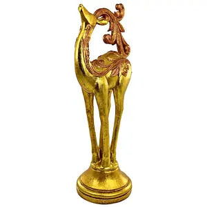 Escultura de Animales de Aluminio Hecha a Mano de Primera Calidad, Figura Decorativa de Lujo Moderna y Antigua Chapada en Oro para el Hogar - Product Image 4